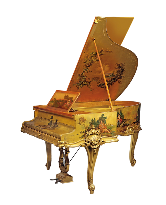Золотой рококо-рояль «Маркиза де Помпадур»