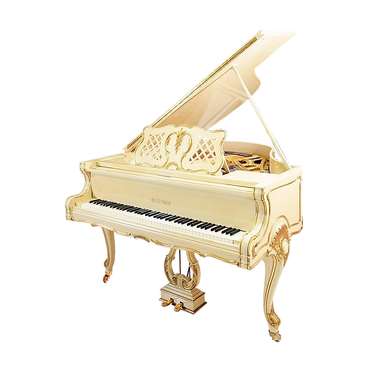 Бело-золотой рококо-рояль Блютнер
