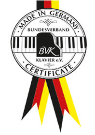 Сертификат фортепиано BVK made in German